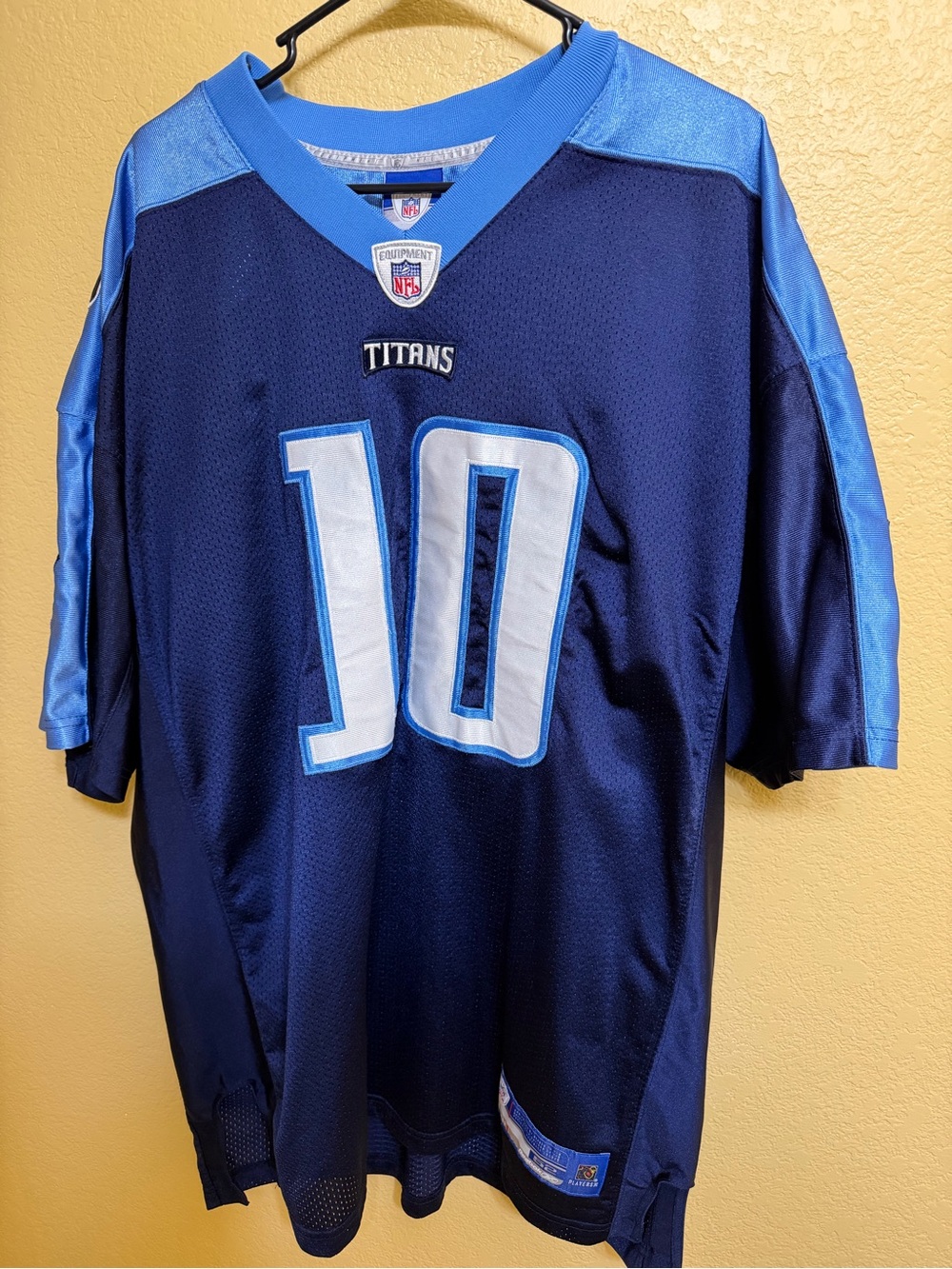 Tennessee Titans XL Blue Football Jersey Vince Young #10 Reebok